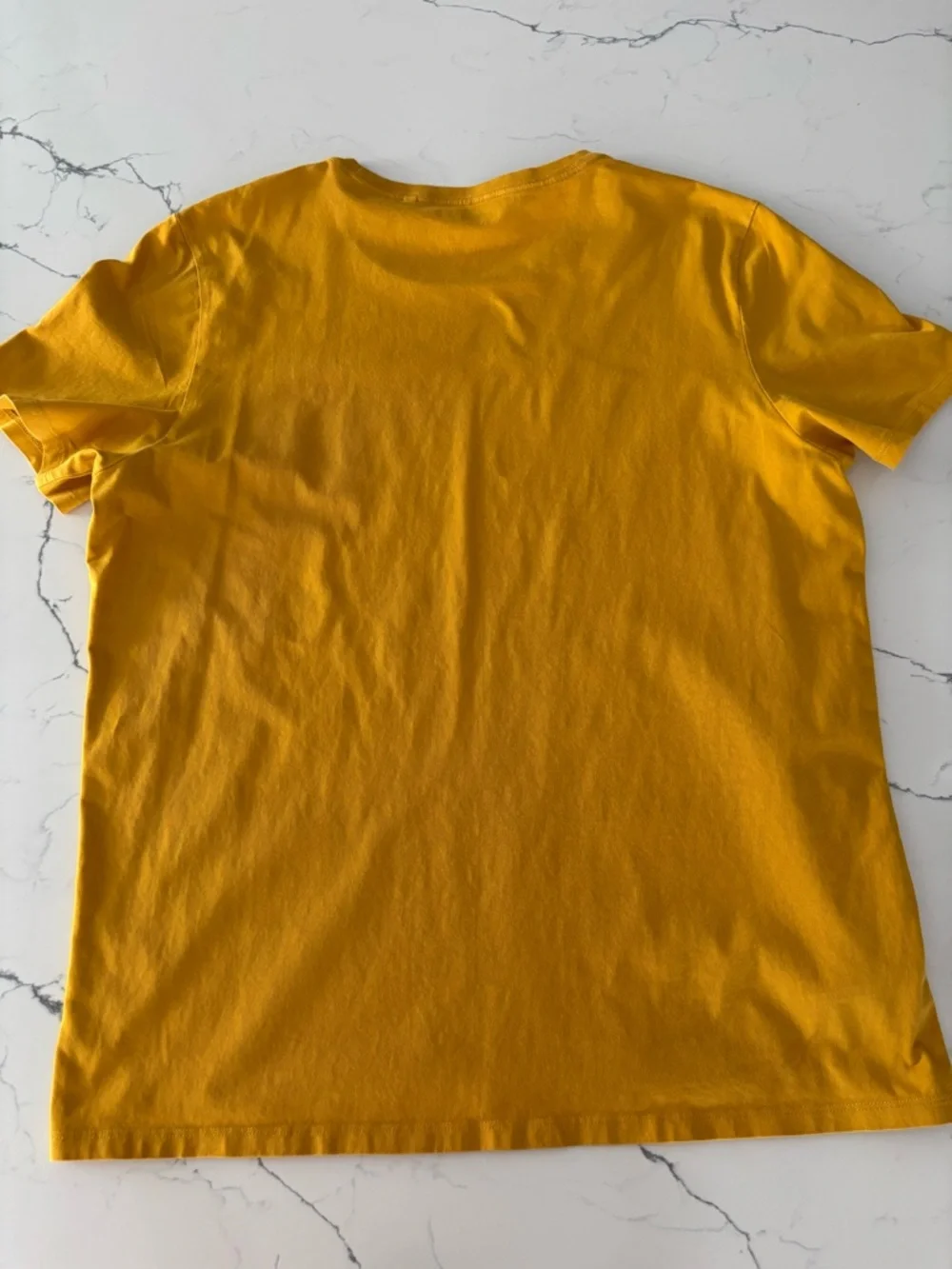 GUESS Men's Mustard Yellow Graphic Tee with Black Wolf Motif - Picture 7 of 7